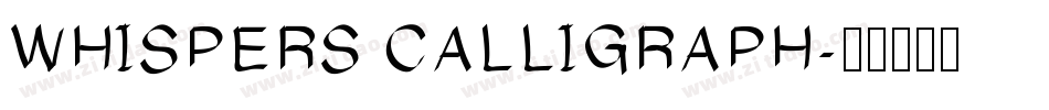 WHISPERS CALLIGRAPH字体转换